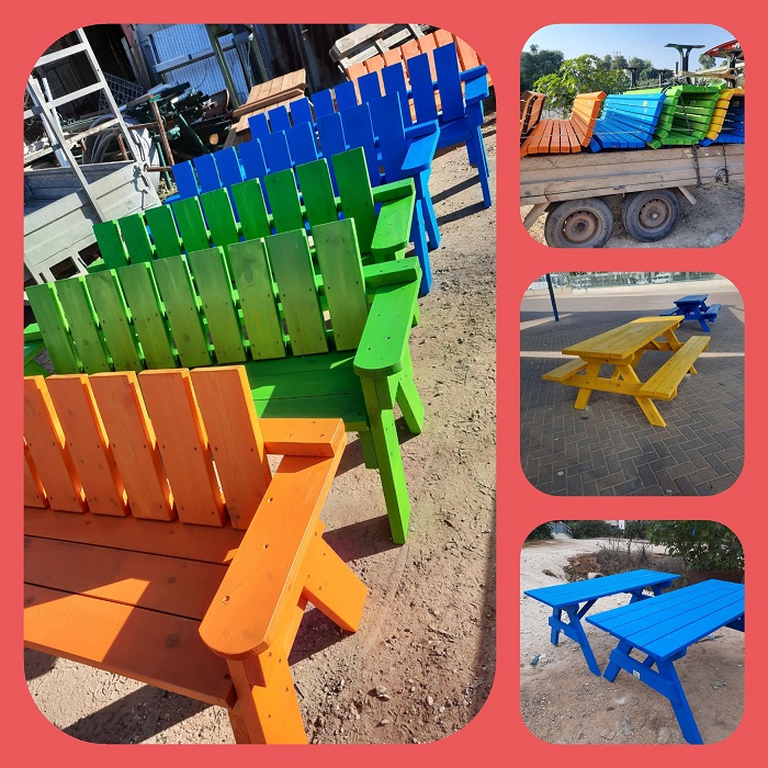 שולחנות קק"ל צבעונים לבתי ספר