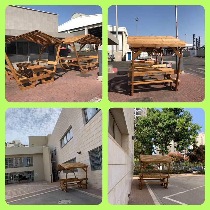 אולפנת אמי"ת גבעת שמואל רשת אמית נהנים משולחנות מוצלים