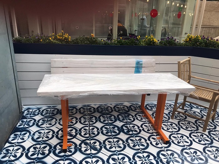 שולחן קק"ל מתכת ועץ