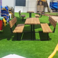 שולחנות קק"ל מתכת ועץ מונגשים